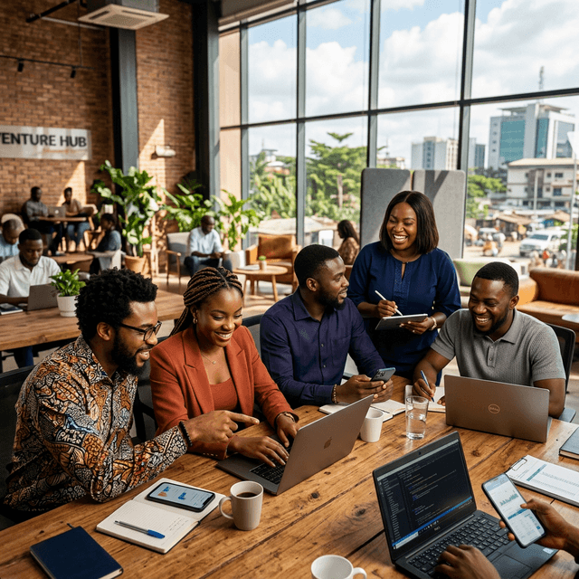 Confident business owner smiling